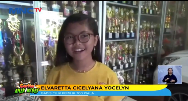 Celyn, Gadis Cilik Segudang Prestasi di Sragen Dengan Ratusan Piala