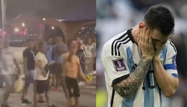 Lionel Messi Dihina! Fans Argentina dan Meksiko Baku Hantam di Jalanan Qatar