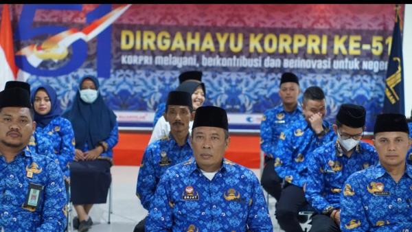 HUT KORPRI Ke-51 Tahun di Jakarta, Diikuti oleh Pegawai Lapas Cilegon secara Virtual