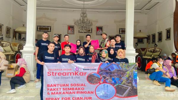 Streamkar Salurkan Bantuan Bagi Korban Gempa Cianjur