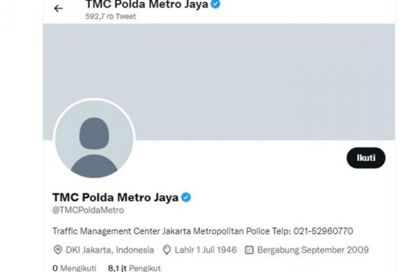 Hacker Kurang Kerjaan Akun Twitter TMC Polda Metro Jaya Sempat Diretas, Kini Normal Kembali