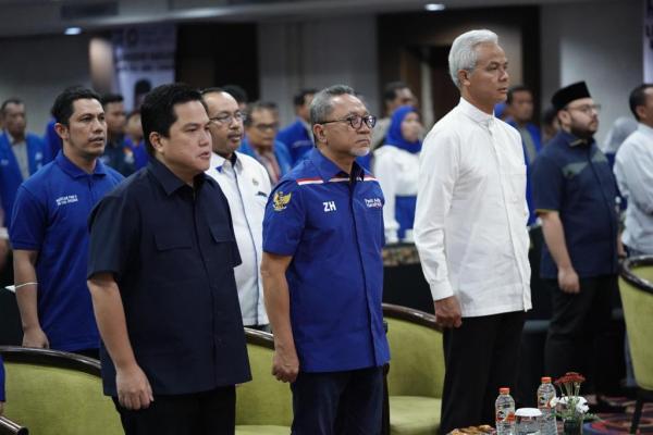Ganjar dan Erick Thohir Tampil Bareng di Semarang, Kader PAN Jateng Teriakan Presiden dan Wapres