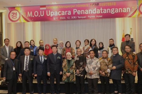 Kemnaker Teken MoU dengan KFSB, Inisiasi Akses Magang Tenaga Kerja Indonesia di Korea Selatan