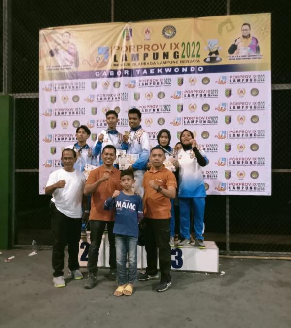 Tim Taekwondo Way Kanan Raih 2 Emas di Pekan Olahraga Provinsi Lampung ke lX