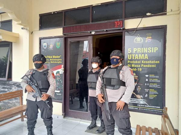 Pasca Tragedi Bom Bunuh diri di Bandung, Polsek Rangkasbitung  Perketat Sispam Mako 2 Kali Ganda