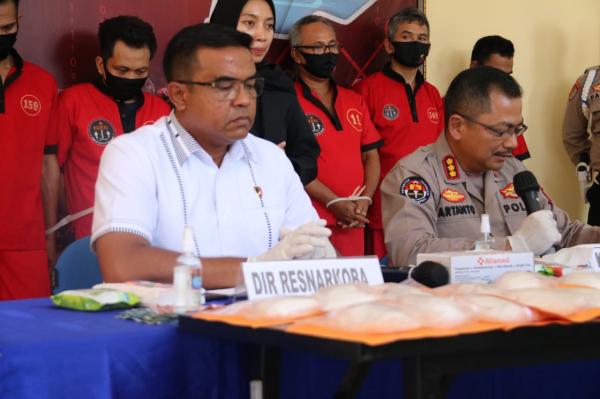 Ditresnarkoba Polda NTB Ringkus Jaringan Narkoba Lintas Provinsi, BB Sabu 2,7 Kilogram Diamankan
