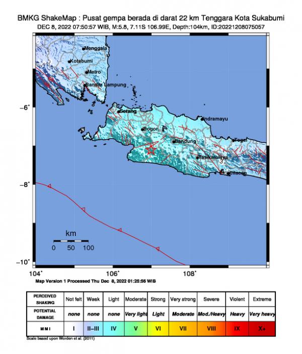 Gempa Bumi 5.8 Magnitudo Guncang Sukabumi, Getaran Dirasakan hingga Jakarta dan Lampung