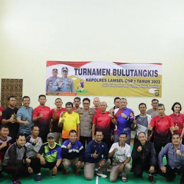 Resmi Dimulai, Turnamen Bulutangkis Kapolres Lampung Selatan Cup 1