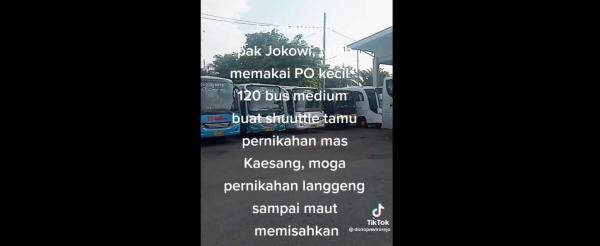 Supir Bus Berterimakasih, Jokowi Sewa 120 Shuttle Bus untuk Tamu Undangan Pernikahan,