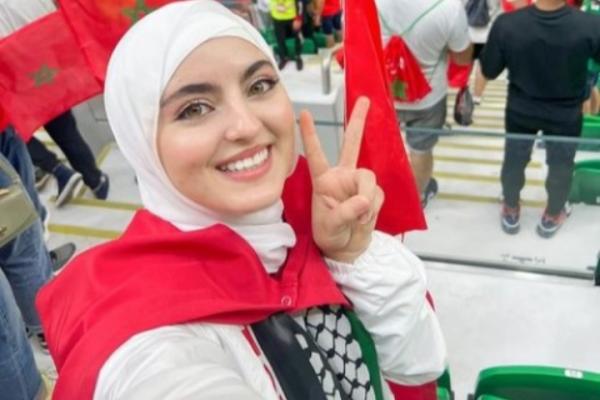 Amina Dehbi, Suporter Sekaligus Jurnalis Cantik Asal Maroko di Piala Dunia 2022