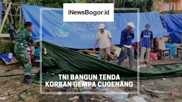 Video: TNI AD Bangun Tenda Warga Korban Gempa di Cugenang