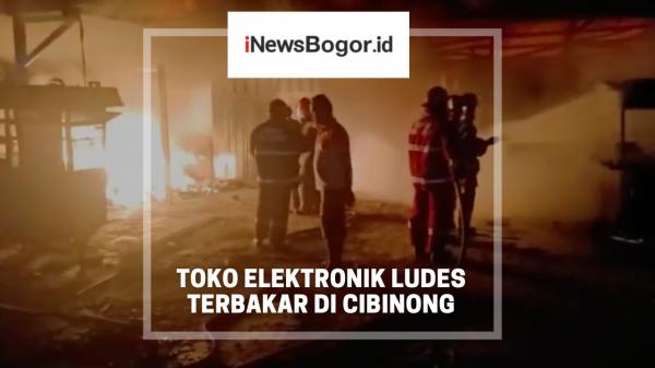 Video: Toko Elektronik di Cibinong Ludes Terbakar