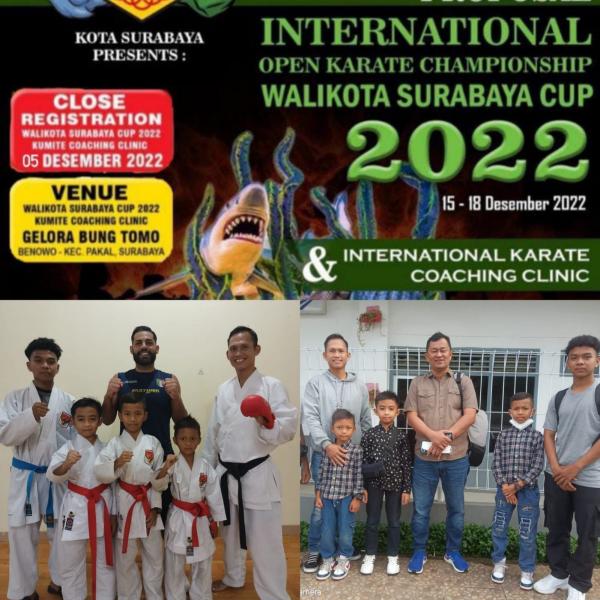 KONI Way Kanan Kirim Atlet Karate Ikuti Kejuaraan Internasional di Surabaya