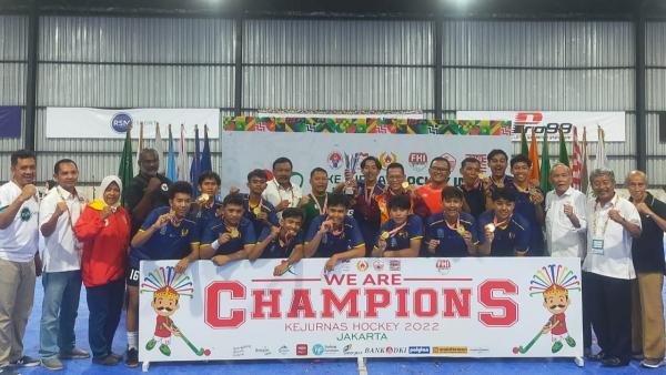 Dramatis! Tim Putra Jawa Timur Juara Kejurnas Hockey Indoor 2022