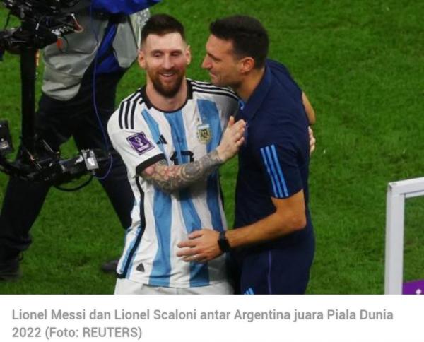Pelatih Timnas Argentina Minta Lionel Messi Main Lagi di Edisi 2026, setelah Sukses Juara