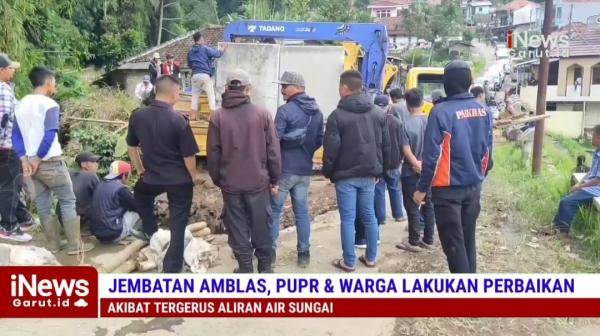 Jembatan Ciseupan di Cisurupan Amblas, Akses jalan menuju Gunung Papandayan, Lakukan Perbaikan