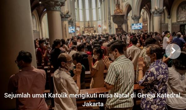 Misa Natal 2022 Berjalan Khidmat di Gereja Katedral