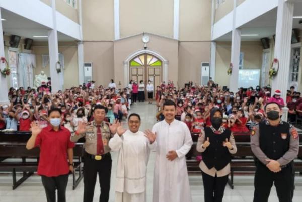 Ditpamobvit Polda Banten Perketat Pengamanan Gereja Saat Ibadah Natal