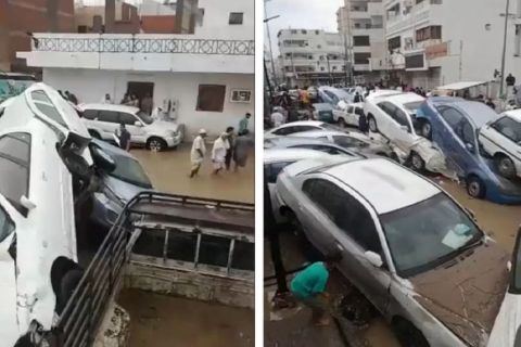 Mobil-mobil Hanyut, Banjir Bandang Terjang Makkah Arab Saudi