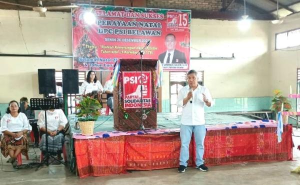 Bersama Warga Kecamatan Belawan, PSI Rayakan Natal