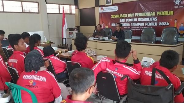Partisipasi Kaum Disabilitas Rendah, KPU Kabupaten Pangandaran Lakukan Sosialisasi
