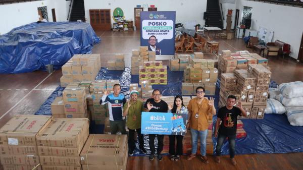 Blibli Melalui Jabar Quick Response Salurkan Bantuan Korban Gempa Cianjur