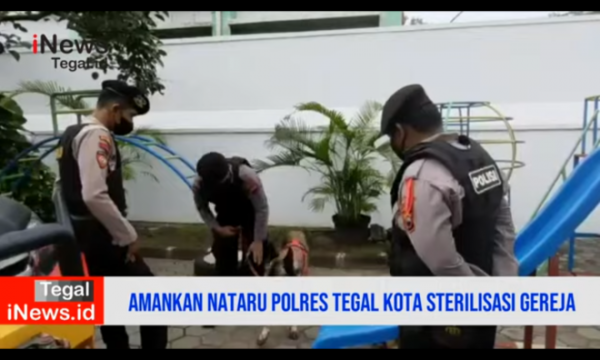 Video Polres Tegal Kota Gelar Sterilisasi Gereja, Terjunkan Brimob dan Polisi Satwa