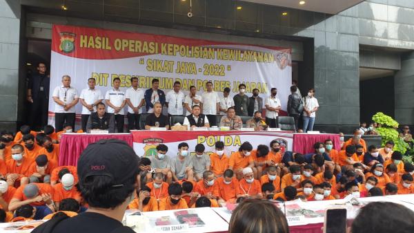 168 Penjahat Jalanan Berhasil Ditangkap dalam 15 Hari Operasi Sikat Jaya Polda Metro Jaya