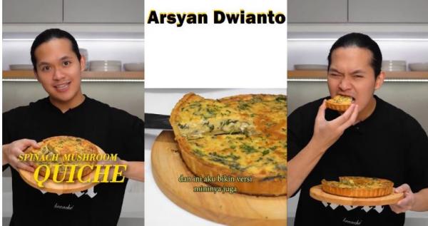 Resep Spinach Mushroom Quiche ala Chef Arsyan, Dijamin Nagih Rasanya