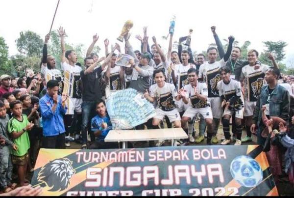 Turnament Sepak Bola Singajaya Super Cup 2022 Antar Kecamatan Berjalan Sukses Tanpa Ekses