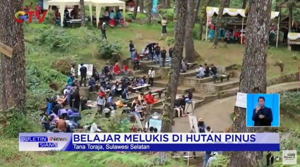 Belajar Melukis Langsung dari Sang Maestro Lukis di Hutan Pinus pada Rangkaian Lovely Desember 2022