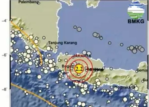 Gempa Bumi M2,2 Guncang Cianjur Jawa Barat Senin Pagi Ini