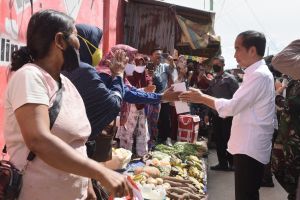 Presiden Jokowi di Pasar Bunda Sri Mersing, Begini Respon Warga Dumai
