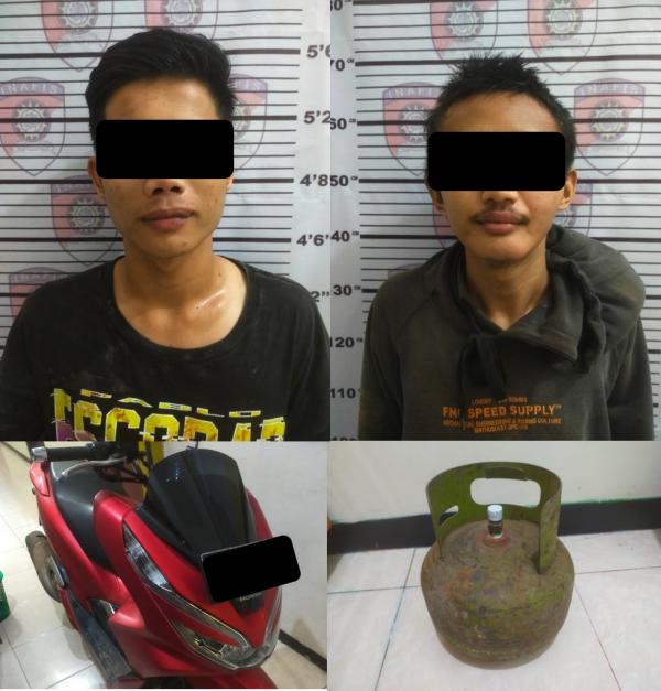 Maling Tabung Gas 3 Kg Di Warung, 2 Pemuda Ditangkap Anggota Polsek Metro Utara