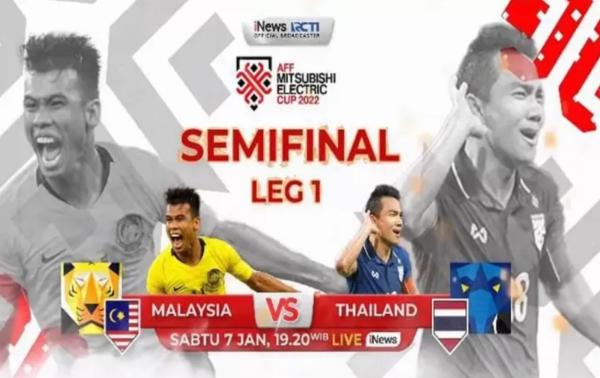 Link Live Streaming Malaysia vs Thailand, Gratis!, Leg I Semifinal Piala AFF 2022 Pukul 19.20 WIB