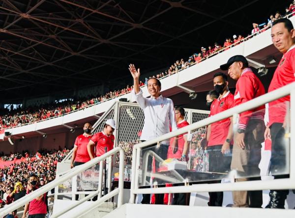 Optimistis Presiden Jokowi Timnas Bisa Atasi Vietnam di Semifinal Leg Kedua Piala AFF 2022