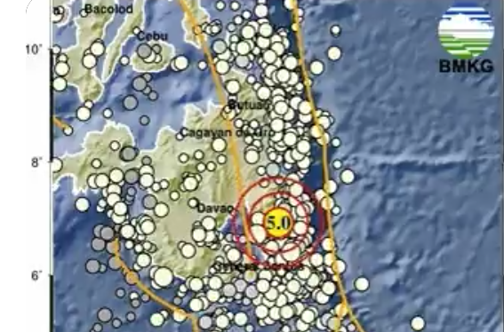 Gempa M5,0 Goyang Melonguane Sulawesi Utara Pagi Ini