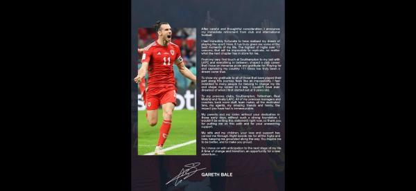 Gareth Bale Umumkan Gantung Sepatu dari Dunia Sepak Bola