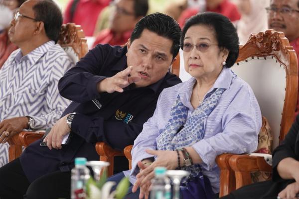 Momen Mesra Erick Thohir dan Megawati saat Tinjau Warisan Soekarno di Bali