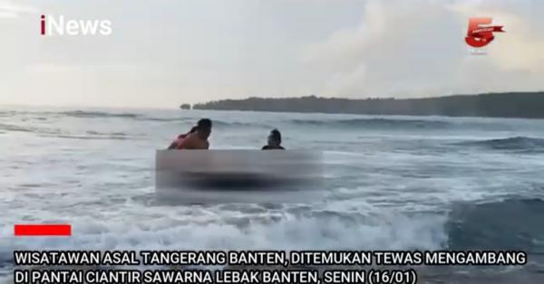 Wisatawan Terseret Arus Di Pantai Ciantir Sawarna Tim Sar Gabungan