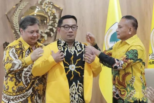 Resmi Gabung Partai Golkar, Ridwan Kamil Dapat Golden Ticket Pilgub Jabar 2024