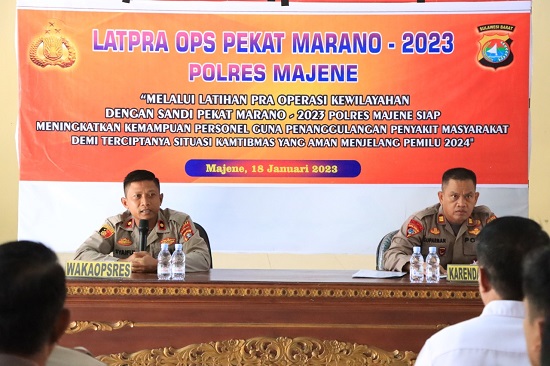Polres Majene Gencarkan Berantas Penyakit Masyarakat Jelang Pemilu 2024