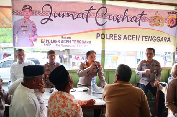 Polres Aceh Tenggara Gelar Jum'at Curhat di Desa Terutung Pedi