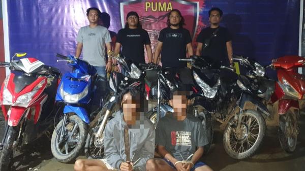 2 Remaja Spesialis Curanmor Diringkus Tim Puma  Bersama 7 Unit Sepeda Motor