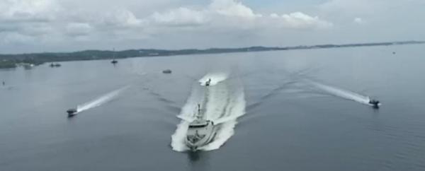 Danlanal Balikpapan Dampingi Panglima TNI, Cek Posko Pengamanan Jalur Logistik Laut ke IKN
