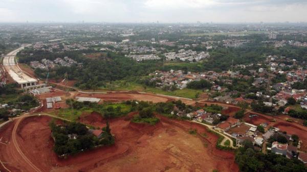 Lewat Udara, Menengok Progres Pembangunan Jalan Tol Serpong - Cinere di Kawasan Limo Depok