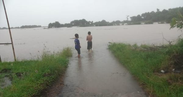 Banjir Bandang di Mekarmukti Rendam Pesawahan Warga