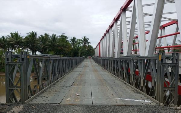 Diduga Kontrak Sudah Habis, Jembatan Sementara di Cisiih Lebak Banten Tidak Dibongkar 