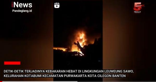 Detik-detik Tempat Penimbunan BBM di Cilegon Meledak dan Terbakar