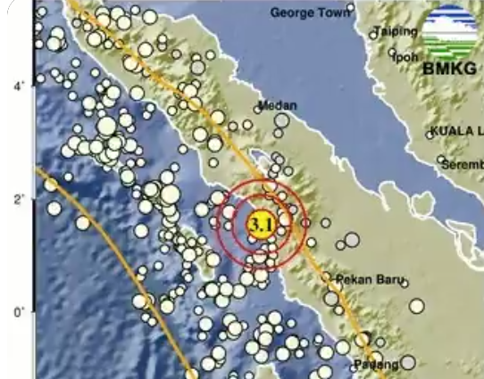 Gempa Terkini M3,1 Guncang Tapanuli Tengah, Kedalamannya 86 Kilometer